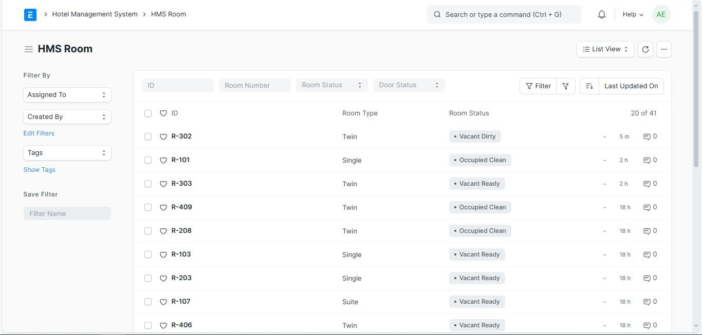 إدارة الحجوزات وتخصيص الغرف بذكاء