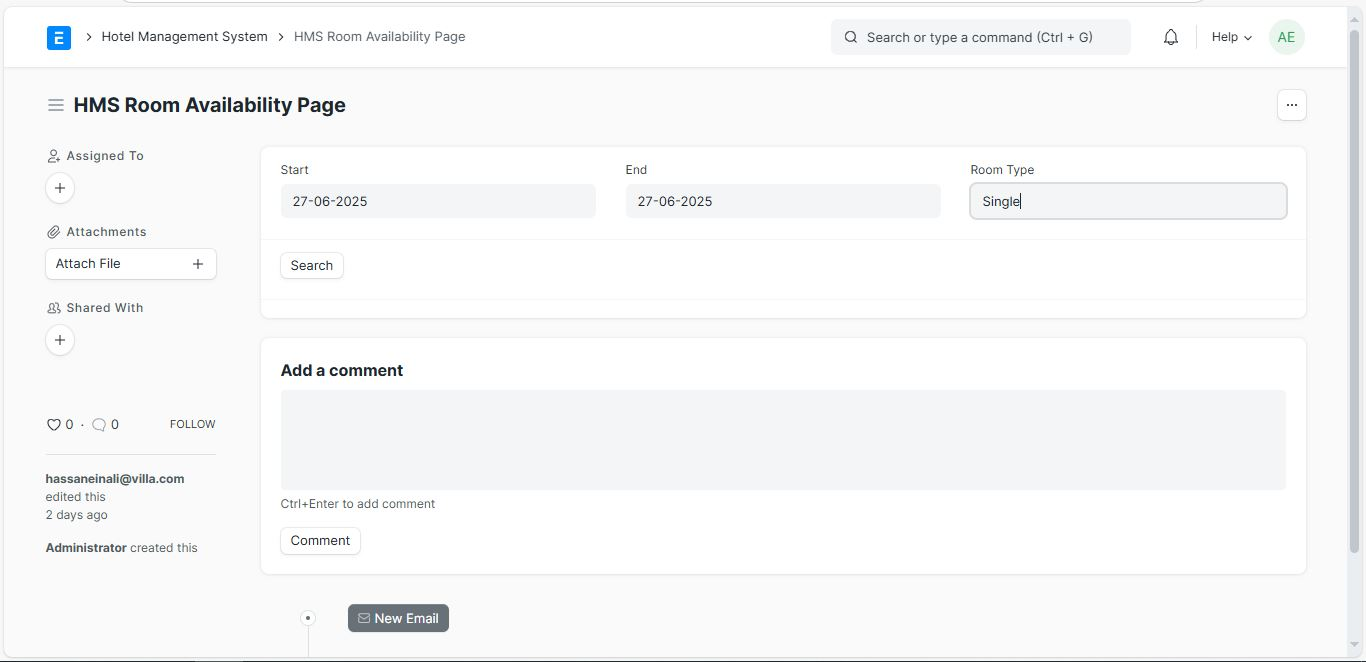واجهة بسيطة وسريعة للوصول لكل معلومات الغرف